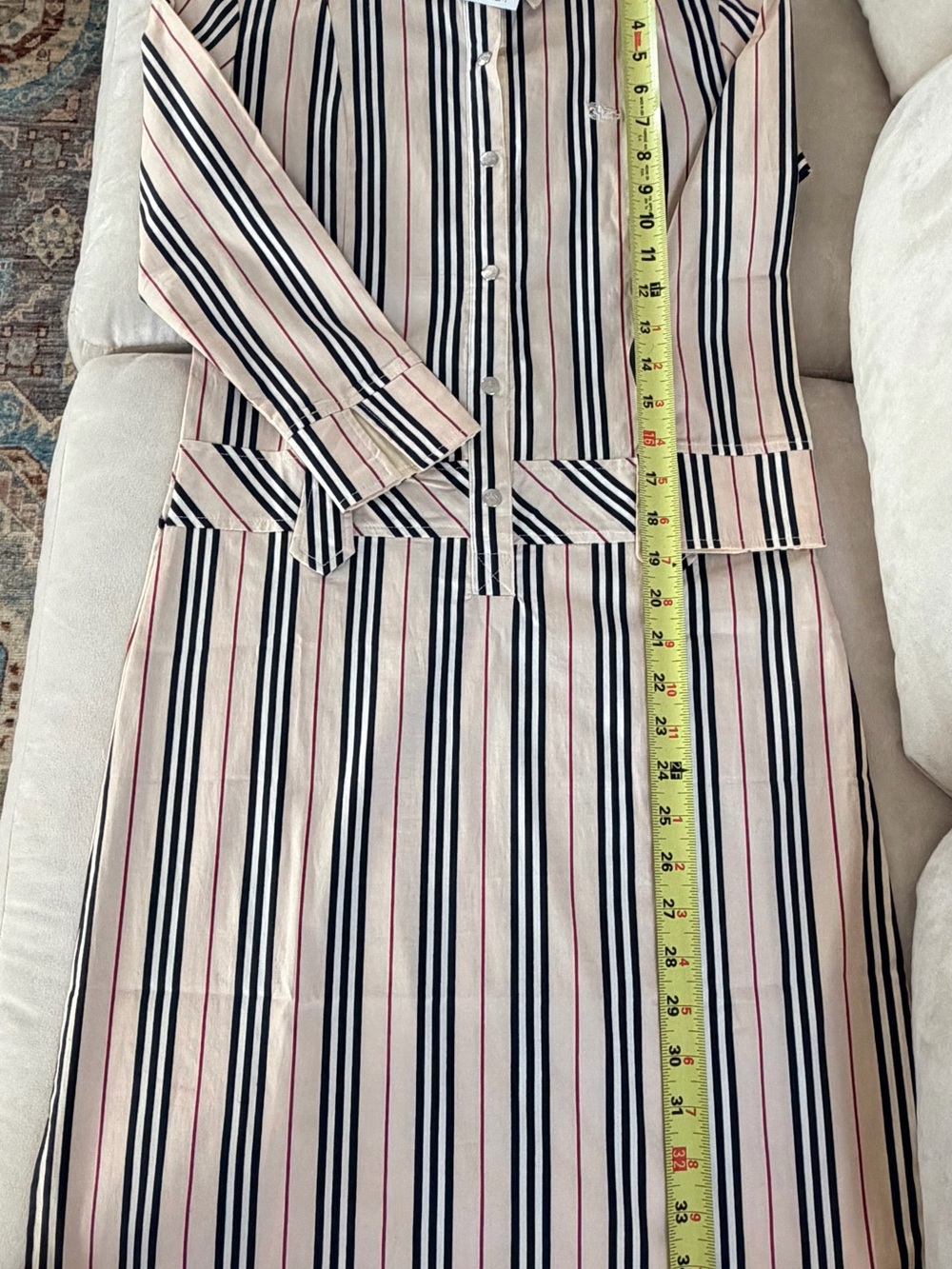NWT Burberry Shirt Dress in Nova Check Colors - Picture 9 of 12